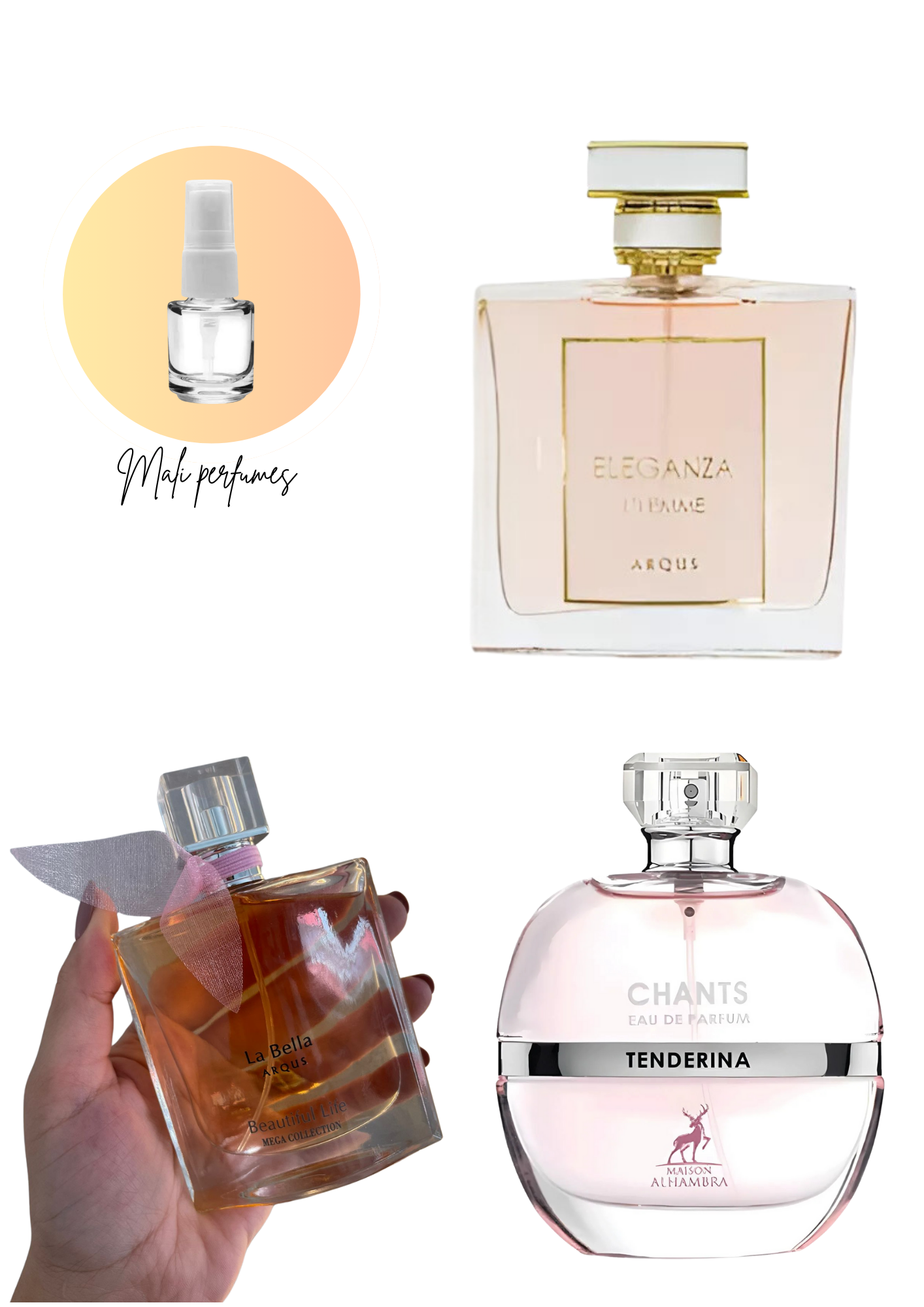 COMBO Elegância pura- EAU DE PARFUM- DECANTS DE 5ML X 3