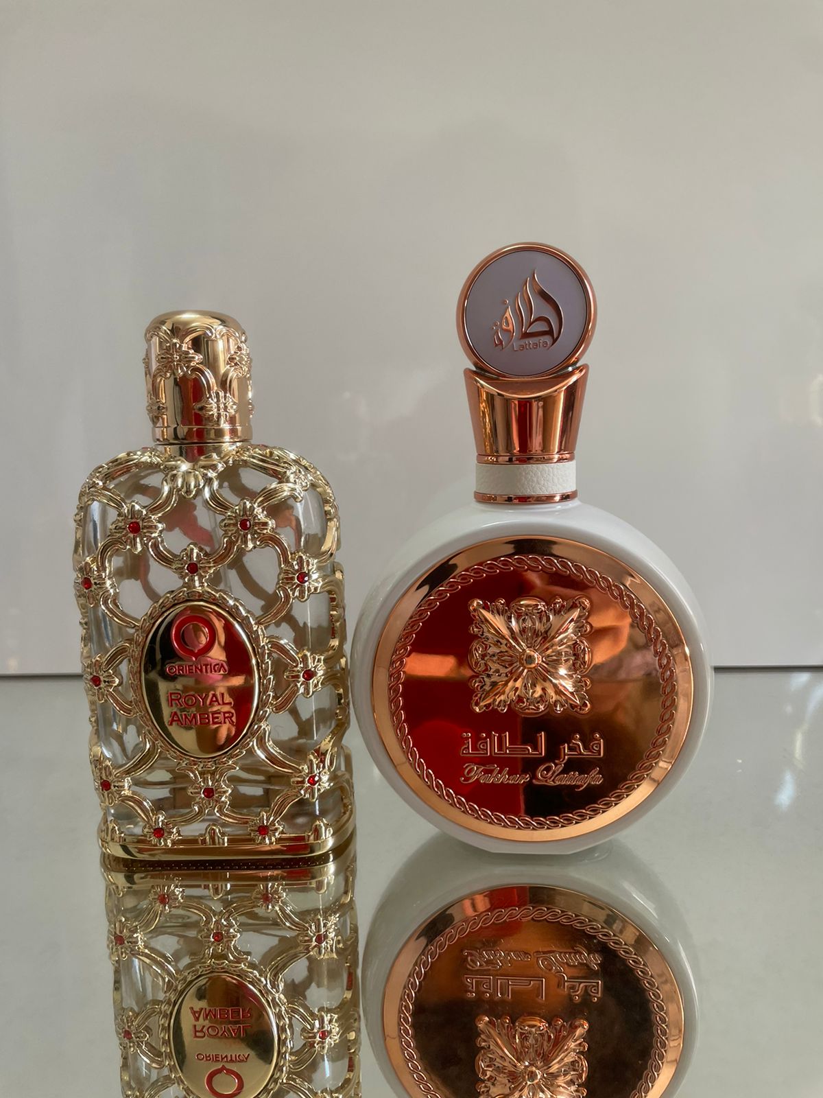 Combo alta exalação - Royal Amber- Fakhar Rose - DECANT de 5ml de cada